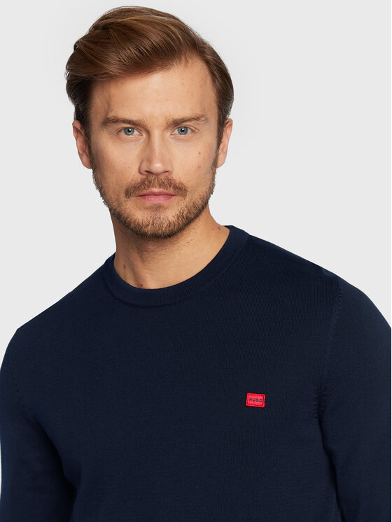HUGO Hugo Sweter San Cassius-C1 50475083 Granatowy Regular Fit