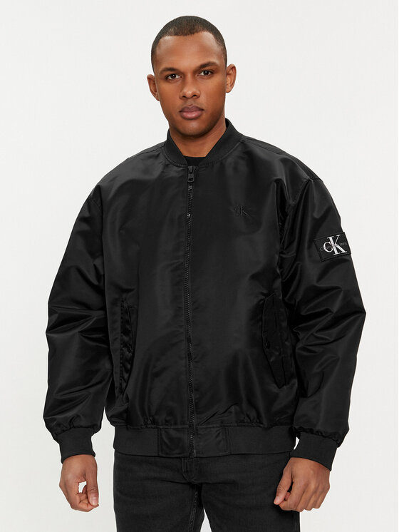 Calvin Klein Jeans Bundy bomber J30J325110 Čierna Relaxed Fit