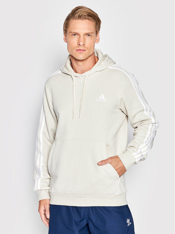 adidas adidas Bluză Essentials Fleece 3-Stripes HL2265 Bej Regular Fit