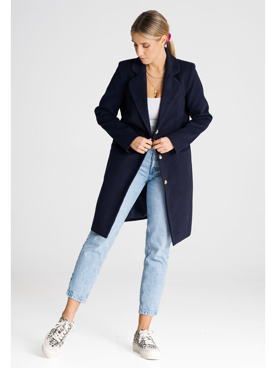 FIGL FIGL Kabát M989 Tmavomodrá Regular Fit