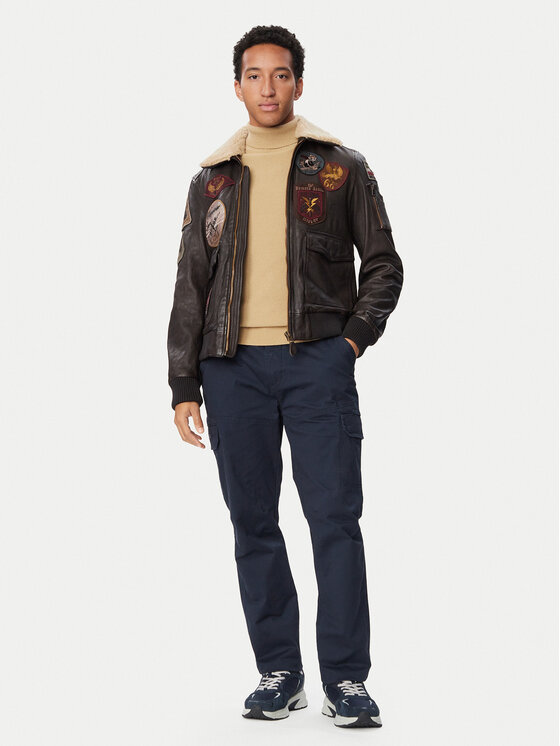 Aeronautica Militare Aeronautica Militare Cargo stiliaus kelnės 262PA1633UCT03399 Tamsiai mėlyna Regular Fit