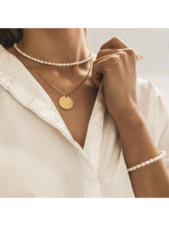 Manoki manoki Bransoletka BA859G Biały