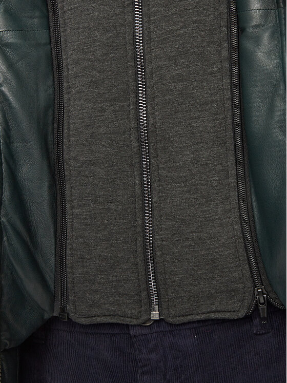 Milestone Milestone Шкіряна куртка Wesley 431040 21085 Зелений Regular Fit