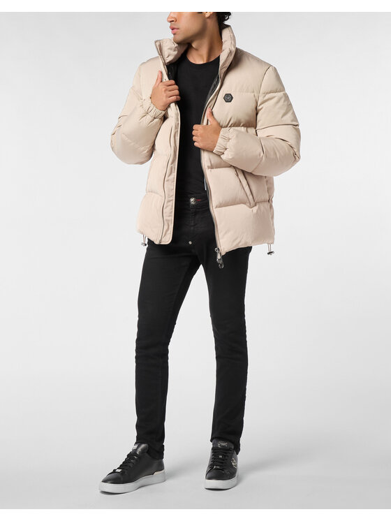 PHILIPP PLEIN PHILIPP PLEIN Kurtka puchowa 26053 Beżowy Regular Fit