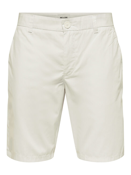 Only & Sons Only & Sons Medžiaginiai šortai Skal 22034682 Écru Slim Fit