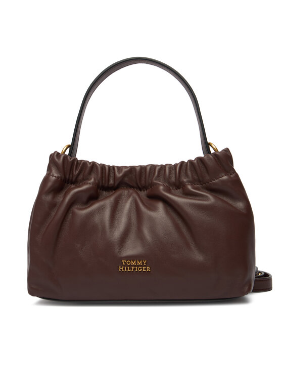 Tommy Hilfiger Tommy Hilfiger Τσάντα Soft Leather Mini Crossover AW0AW18306 Καφέ