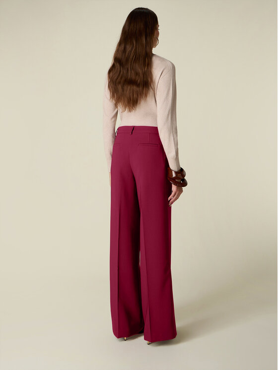 Oltre Oltre Pantaloni di tessuto P02LR009320N016 Bordeaux Baggy Fit