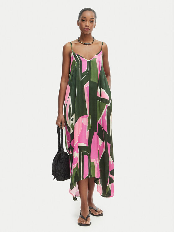 Iconique Iconique Sommerkleid Gemma IC26-102 Bunt Relaxed Fit