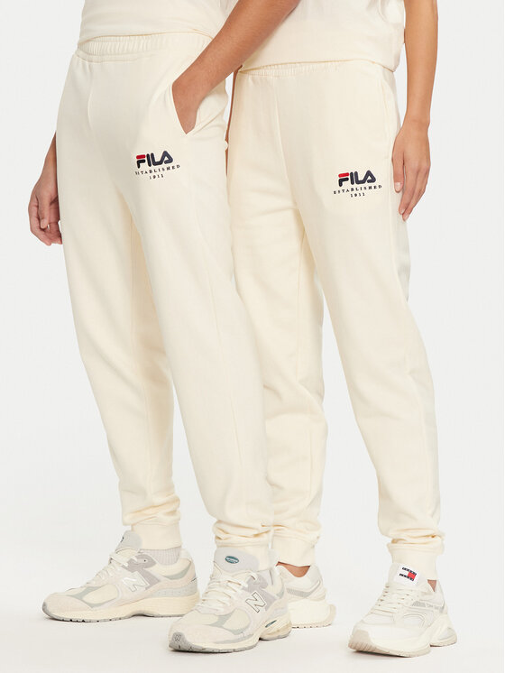 Fila Teplákové nohavice Unisex Bovrup FAU0146 Écru Regular Fit