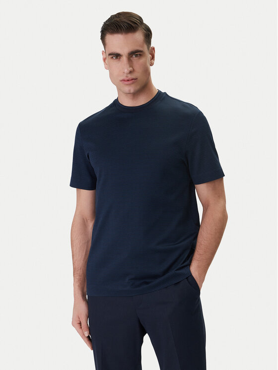 BOSS Tricou H-Thompson 242 50559775 Bleumarin Regular Fit