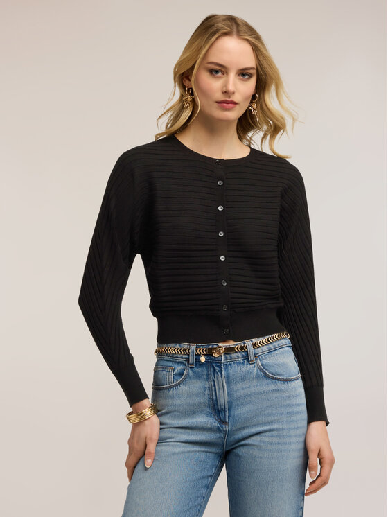 Motivi Motivi Sweter M077W003766N033 Czarny Regular Fit