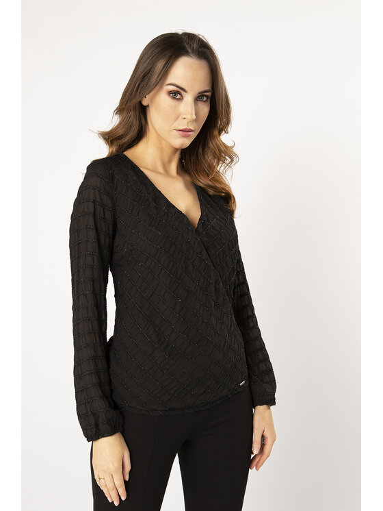 QUIOSQUE QUIOSQUE Halenka PLUMETI SHIRT Černá Regular Fit