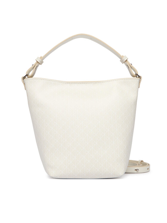 Calvin Klein Calvin Klein Handtasche Emblem Aop Sm Bucket Crossbody LV04F3506G Weiß