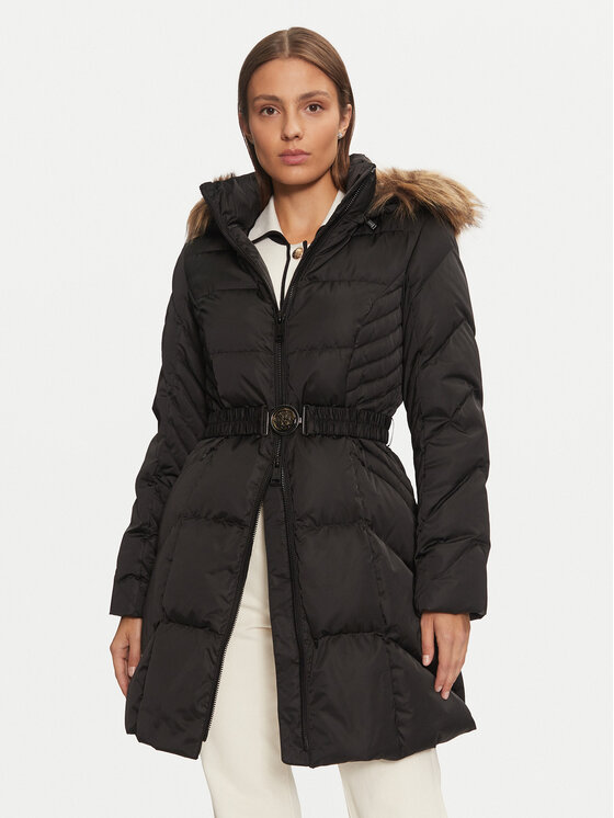Guess Guess Geacă din puf New Olga W4BL40 WEX52 Negru Regular Fit