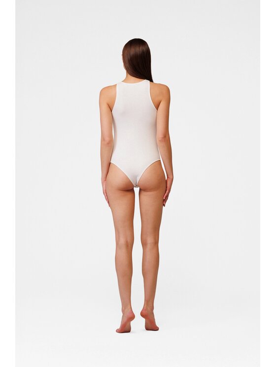 LE POSSÉ LE POSSÉ κορμάκι BW Λευκό Slim Fit