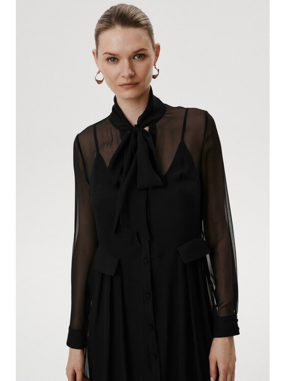 MARI PRETI MARI PRETI Abito da cocktail Nerissima Nero Regular Fit