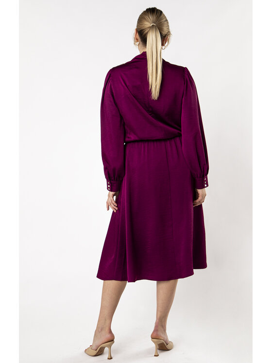QUIOSQUE QUIOSQUE Sukienka wieczorowa LENA DRESS Bordowy Regular Fit