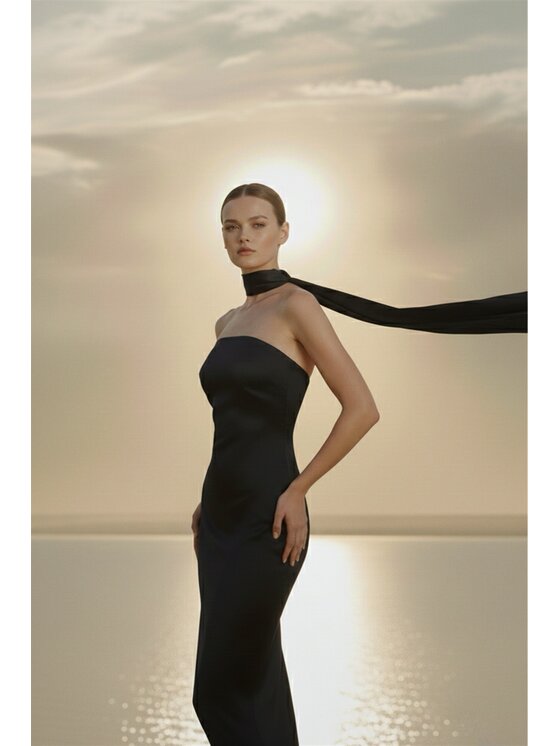 MAI MAI Sukienka wieczorowa VERA Czarny Feminine Fit