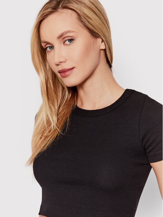 JJXX JJXX T-Shirt Florie 12217164 Černá Slim Fit