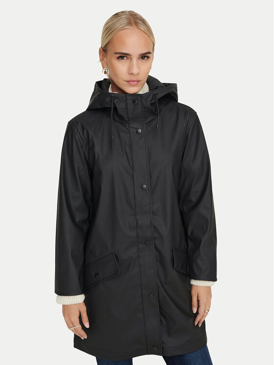 ONLY ONLY Geacă de ploaie Elisa 15261734 Negru Regular Fit