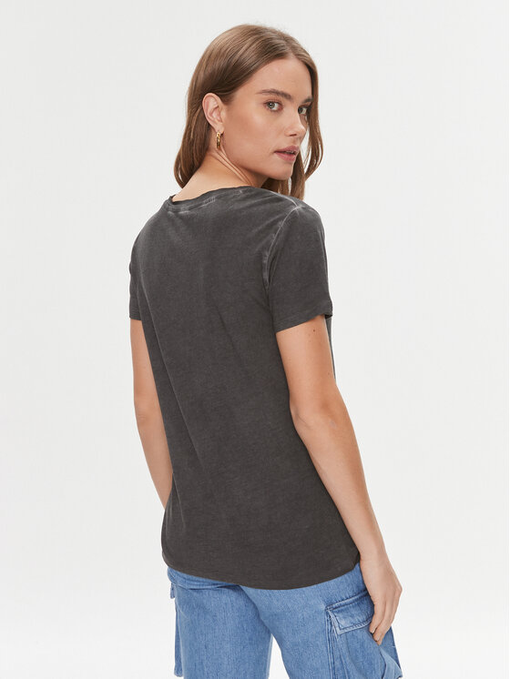 Guess Guess Tričko W4RI86 K9SN1 Čierna Regular Fit