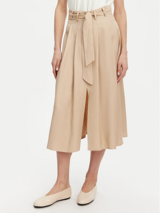 KAOS KAOS Gonna midi RP1CO037 Beige Regular Fit