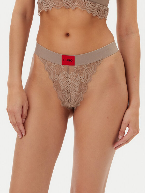 Stringi, rozmiar XS, Beżowe, 50535036