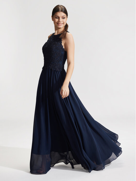 Hey Kyla Hey Kyla Sukienka wieczorowa 5AG028HK Granatowy Regular Fit