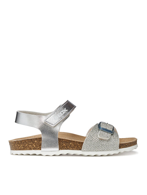 Geox Sandale J Adriel Girl J028MC 0BNEW C1007 S Argintiu