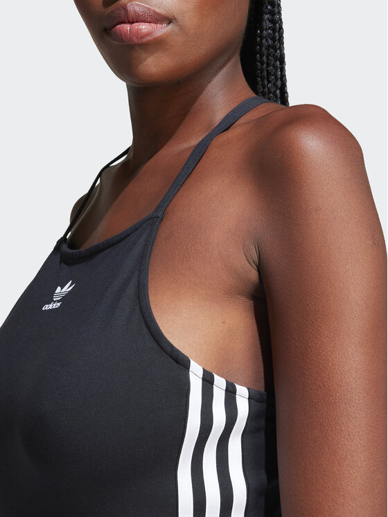 adidas adidas Rochie de vară 3-Stripes IU2426 Negru Slim Fit