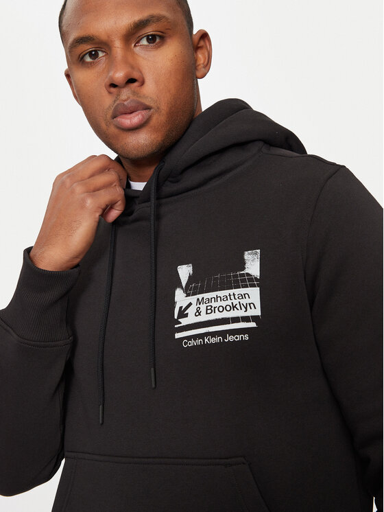Calvin Klein Jeans Calvin Klein Jeans Felpa Subway Sign J30J326880 Nero Regular Fit