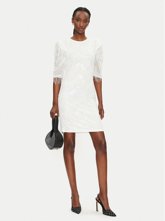 YAS YAS Sukienka koktajlowa Bella 26034900 Biały Regular Fit