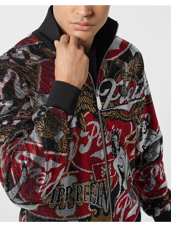 PHILIPP PLEIN PHILIPP PLEIN Bluza 25939 Czarny Jegging Fit