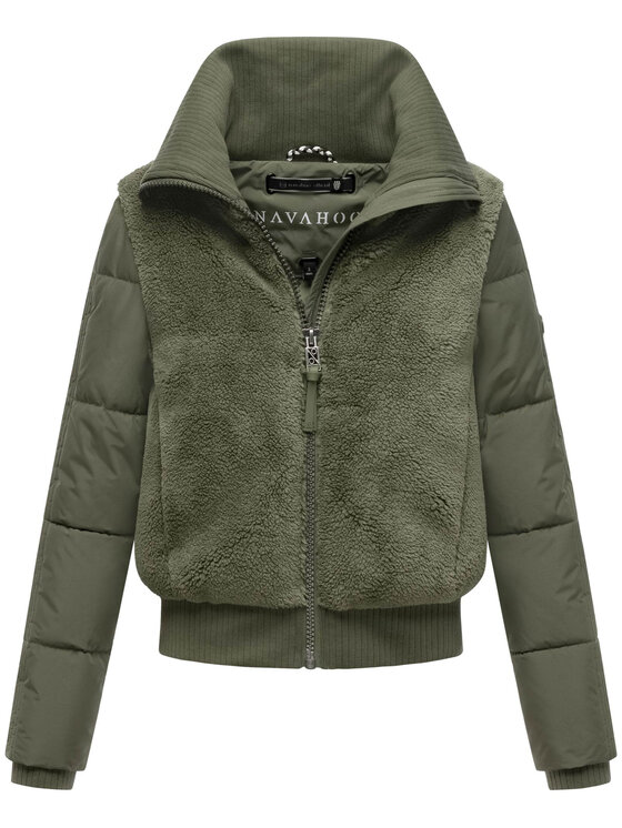 Navahoo Navahoo Kurtka zimowa Teddyzone Zielony Regular Fit