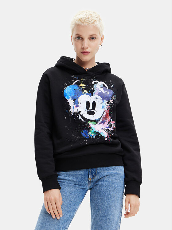 Desigual Desigual Majica dugih rukava 23SWSK35 Crna Loose Fit