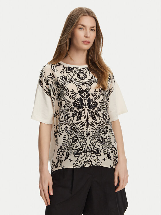 Weekend Max Mara Weekend Max Mara Футболка Pampas 2515941082 Бежевий Relaxed Fit
