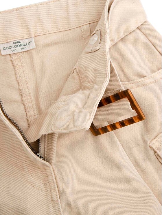Coccodrillo Coccodrillo Bavlnené šortky WC5119501NGJ Béžová Regular Fit