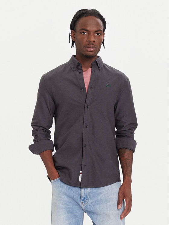 Tommy Jeans Tommy Jeans Marškiniai DM0DM21298 Juoda Regular Fit