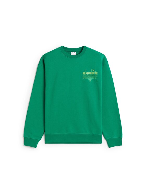 Diadora Diadora Bluza SWEATSHIRT CREW MANIFESTO Zielony Basic Fit