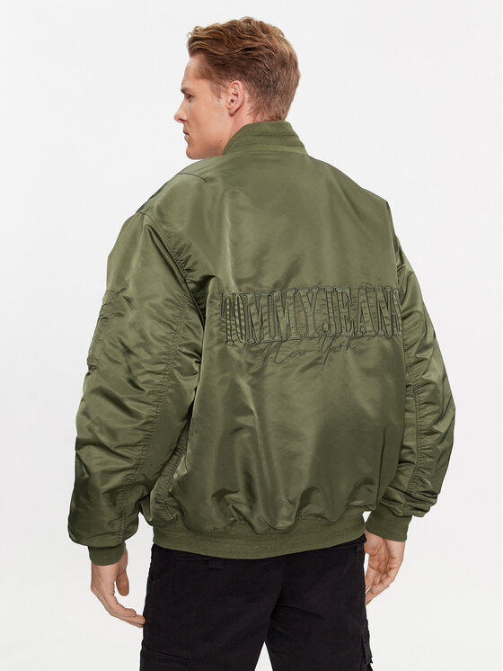 Tommy Jeans Bomberjacke Authentic DM0DM17660 Grun Relaxed Fit Modivo