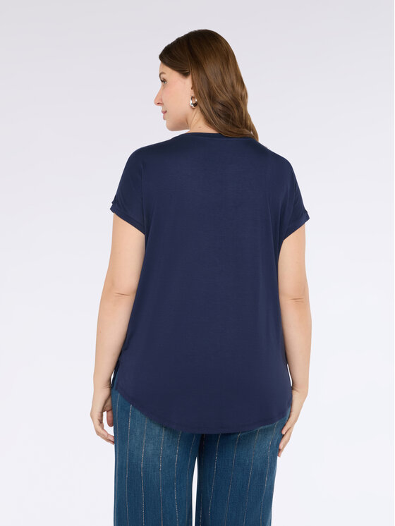 Fiorella Rubino Fiorella Rubino T-shirt G613L008555N034 Blu Regular Fit