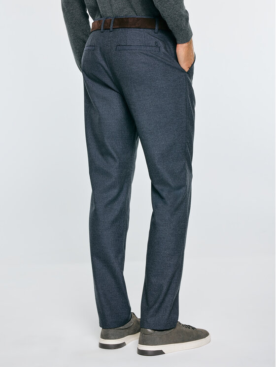 BIG STAR BIG STAR Chinosy LOJANESER Granatowy Slim Fit
