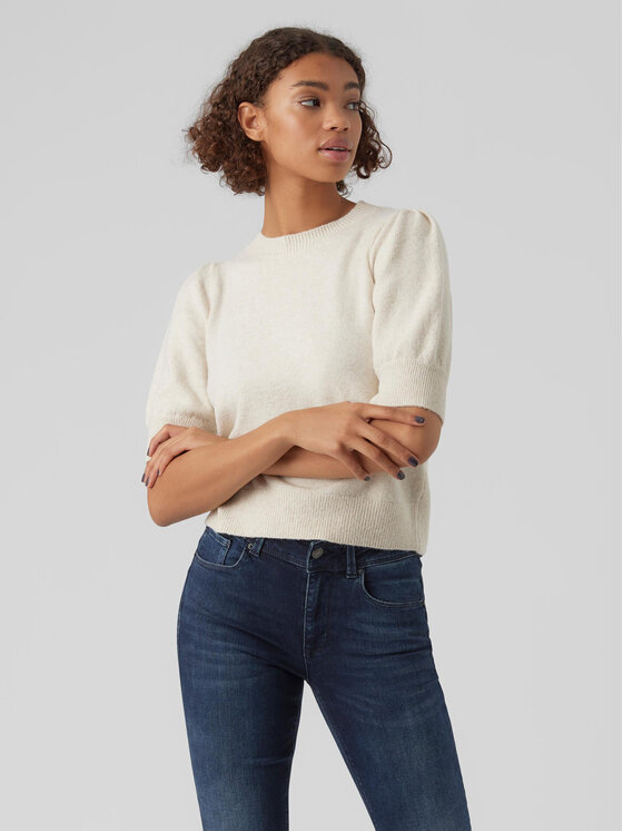 Vero Moda Vero Moda Pullover Doffy 10278313 Écru Regular Fit