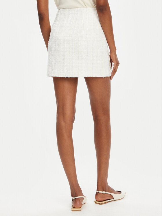 Elisabetta Franchi Elisabetta Franchi Spódnica mini GO-108-52E2-V400 Écru Regular Fit