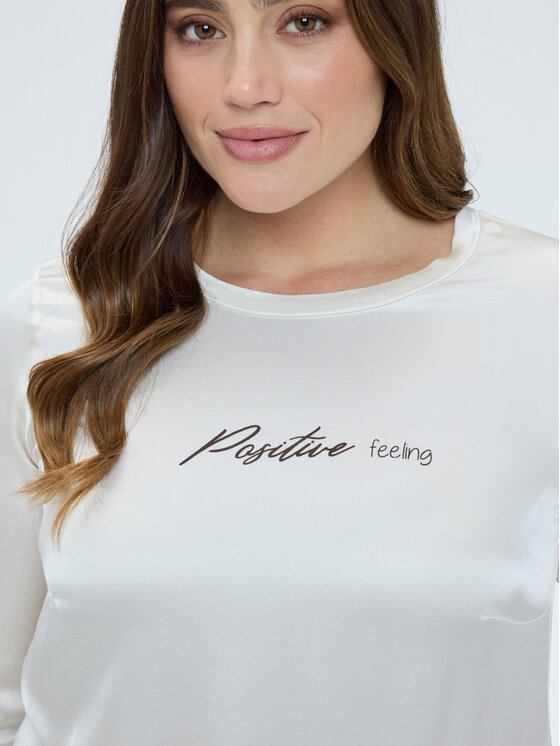 Fiorella Rubino Fiorella Rubino Bluzka 2090T002475N021 Biały Regular Fit