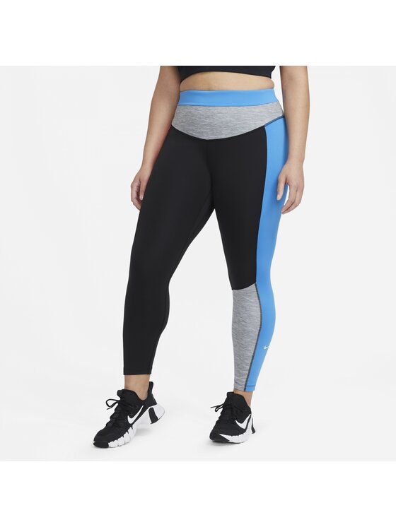 Nike Nike Leggings One Color-Blocked 7/9 Nero Regular Fit