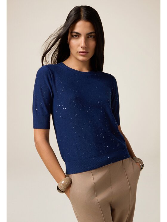 Oltre Oltre Maglione M494J005255N034 Blu Regular Fit