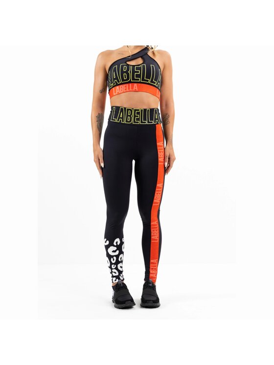 LaBellaMafia LaBellaMafia Legginsy LABELLAMAFIA LEGGING FRENETIC BLACK Czarny Regular Fit