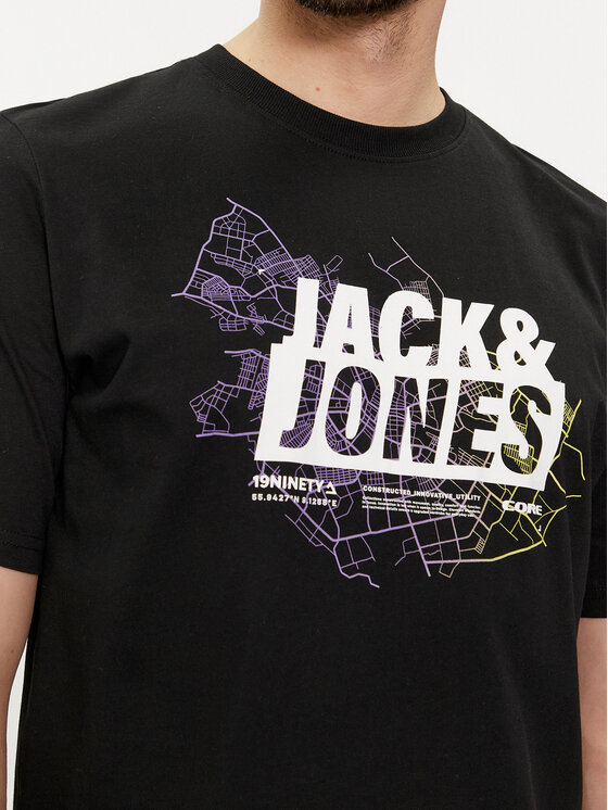 Jack&Jones Jack&Jones Set di 2 T-shirt Map Logo 12260796 Nero Regular Fit