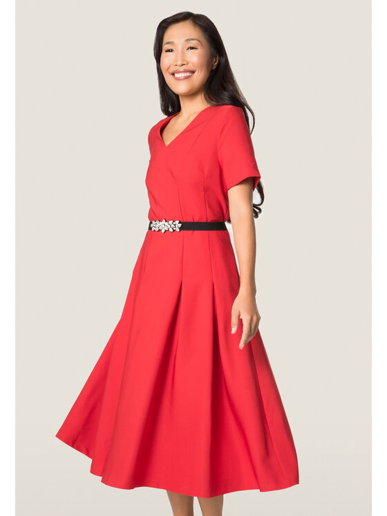 QUIOSQUE QUIOSQUE Každodenné šaty QUIOSQUE 4TN005601 Červená Regular Fit